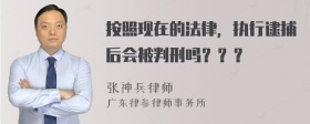 按照现在的法律，执行逮捕后会被判刑吗？？？