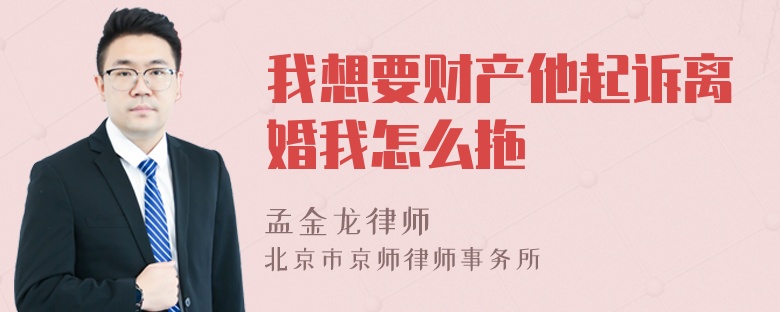 我想要财产他起诉离婚我怎么拖