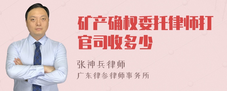 矿产确权委托律师打官司收多少