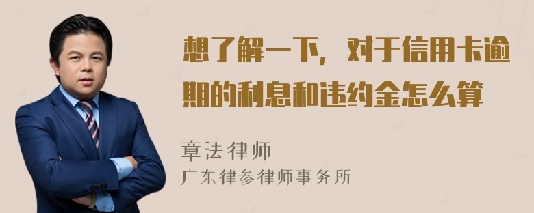 想了解一下，对于信用卡逾期的利息和违约金怎么算