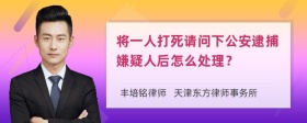 将一人打死请问下公安逮捕嫌疑人后怎么处理？