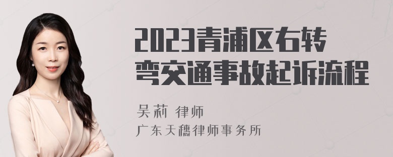 2023青浦区右转弯交通事故起诉流程