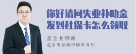 你好请问失业补助金发到社保卡怎么领取