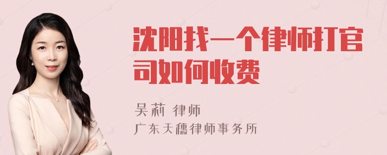 沈阳找一个律师打官司如何收费