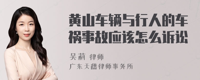 黄山车辆与行人的车祸事故应该怎么诉讼