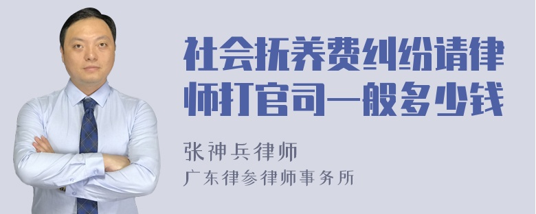 社会抚养费纠纷请律师打官司一般多少钱