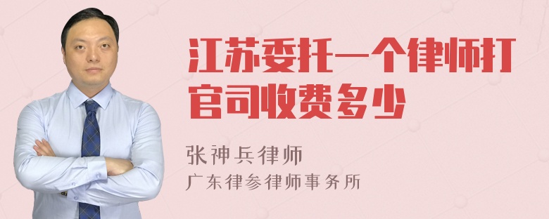 江苏委托一个律师打官司收费多少