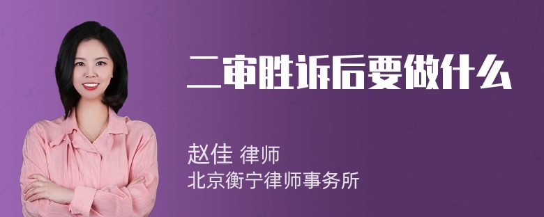 二审胜诉后要做什么