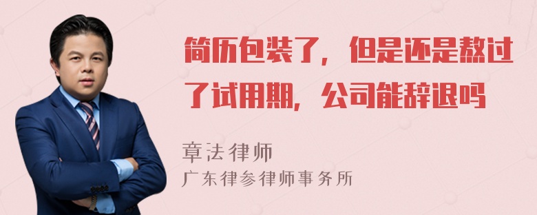 简历包装了，但是还是熬过了试用期，公司能辞退吗