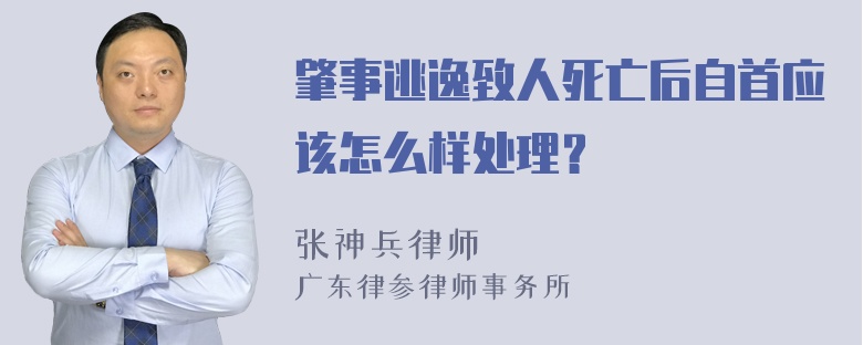 肇事逃逸致人死亡后自首应该怎么样处理？