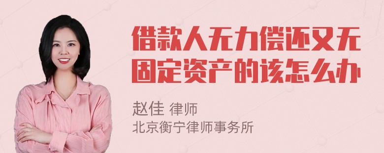 借款人无力偿还又无固定资产的该怎么办