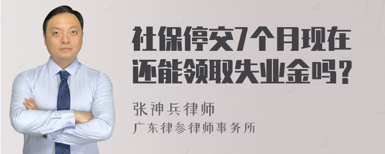 社保停交7个月现在还能领取失业金吗？