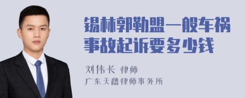 锡林郭勒盟一般车祸事故起诉要多少钱