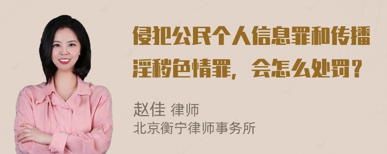 侵犯公民个人信息罪和传播淫秽色情罪，会怎么处罚？