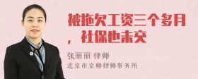 被拖欠工资三个多月，社保也未交