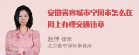 安徽省宣城市宁国市怎么在网上办理交通违章