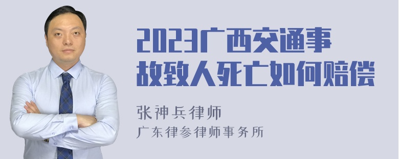 2023广西交通事故致人死亡如何赔偿