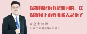 探视权起诉书是如何的，在探视权上面我准备去起诉了