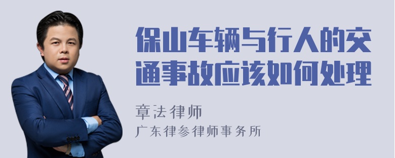 保山车辆与行人的交通事故应该如何处理