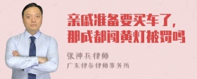 亲戚准备要买车了，那成都闯黄灯被罚吗