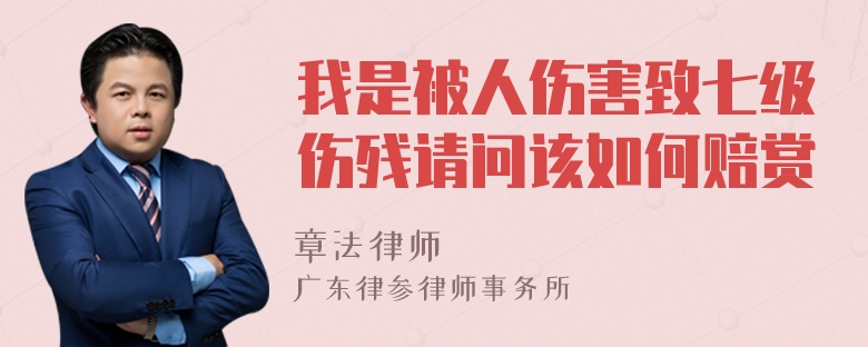 我是被人伤害致七级伤残请问该如何赔赏