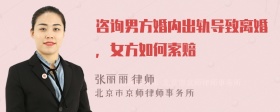 咨询男方婚内出轨导致离婚，女方如何索赔