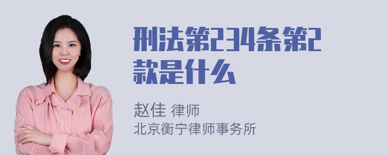 刑法第234条第2款是什么