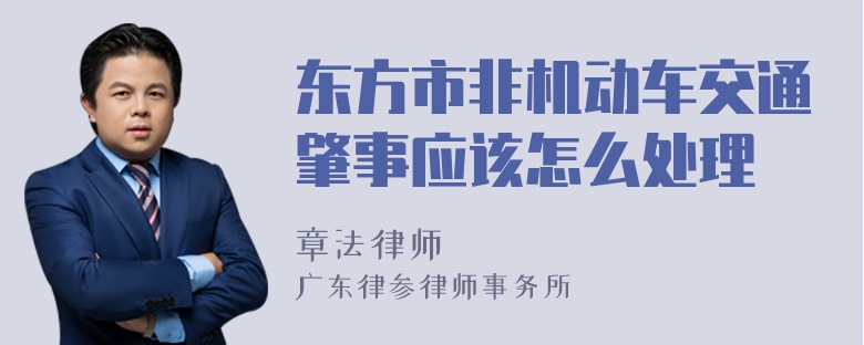 东方市非机动车交通肇事应该怎么处理