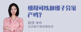 继母可以和继子分家产吗？