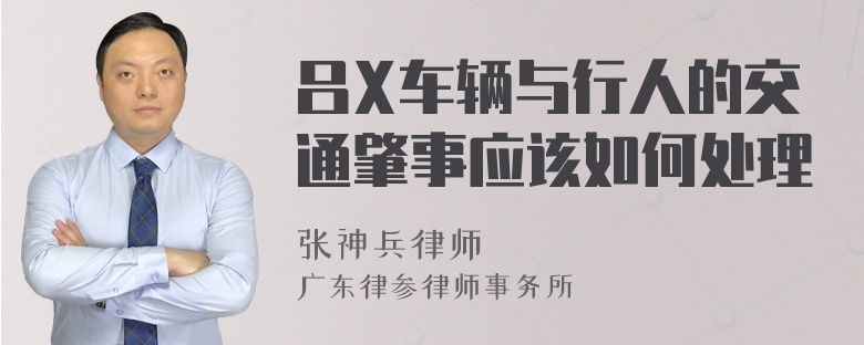 吕X车辆与行人的交通肇事应该如何处理