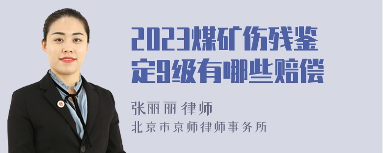 2023煤矿伤残鉴定9级有哪些赔偿