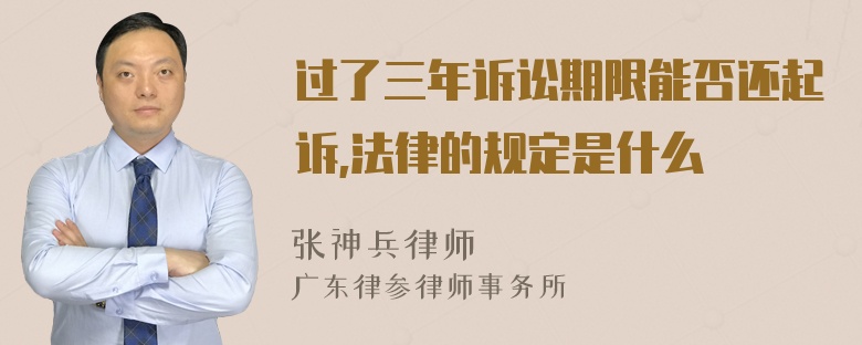 过了三年诉讼期限能否还起诉,法律的规定是什么