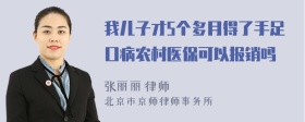 我儿子才5个多月得了手足口病农村医保可以报销吗