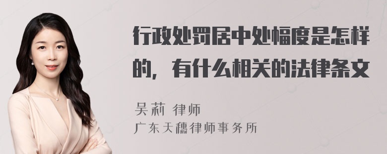 行政处罚居中处幅度是怎样的，有什么相关的法律条文