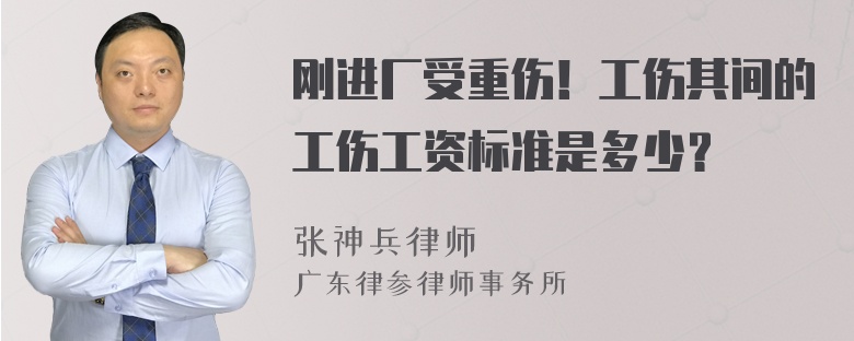 刚进厂受重伤！工伤其间的工伤工资标准是多少？