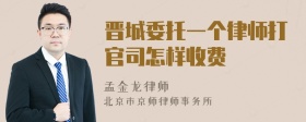 晋城委托一个律师打官司怎样收费