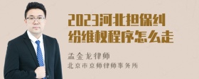 2023河北担保纠纷维权程序怎么走