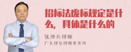 招标法废标规定是什么，具体是什么的