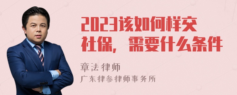 2023该如何样交社保，需要什么条件