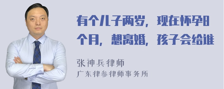 有个儿子两岁，现在怀孕8个月，想离婚，孩子会给谁