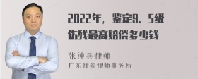 2022年，鉴定9．5级伤残最高赔偿多少钱