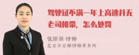 驾驶证不满一年上高速并无老司机带，怎么处罚