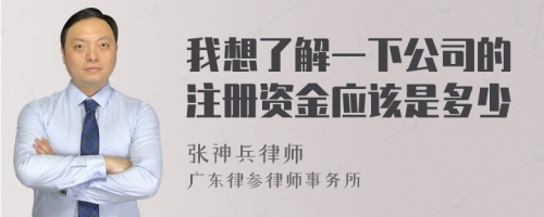 我想了解一下公司的注册资金应该是多少