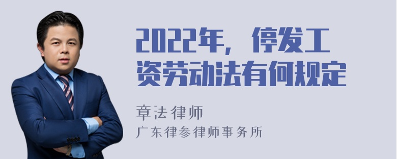 2022年，停发工资劳动法有何规定