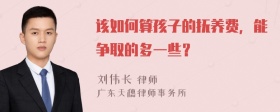 该如何算孩子的抚养费，能争取的多一些？