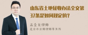 山东省土地征收办法全文第37条是如何规定的？