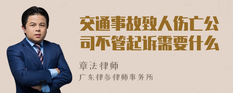 交通事故致人伤亡公司不管起诉需要什么