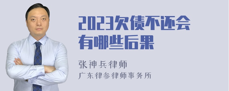 2023欠债不还会有哪些后果