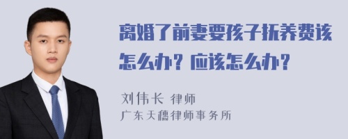 离婚了前妻要孩子抚养费该怎么办？应该怎么办？