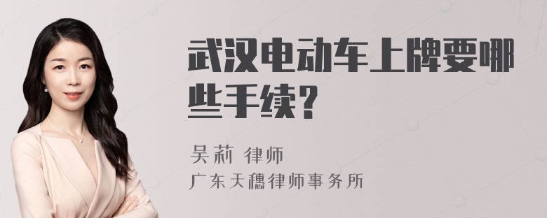 武汉电动车上牌要哪些手续？